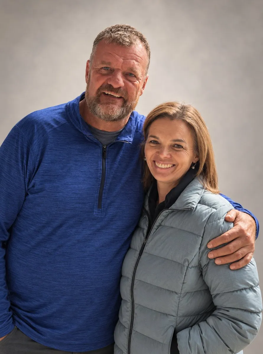 Annemarie and Johan van Schoor, founders of Midwest, smiling together