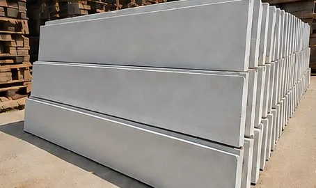 Precast slabs ready for walling